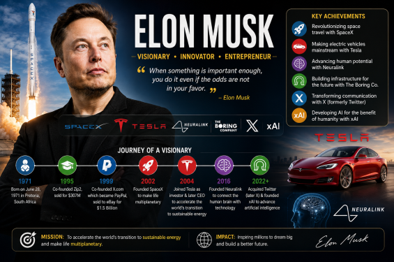Elon Musk Biography: Success Story, Companies & Life Journey