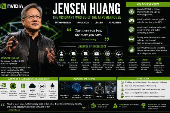 Jensen Huang Biography: NVIDIA CEO, AI Pioneer & Success Story
