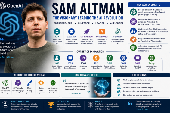 Sam Altman Biography: OpenAI CEO, AI Leader & Success Story