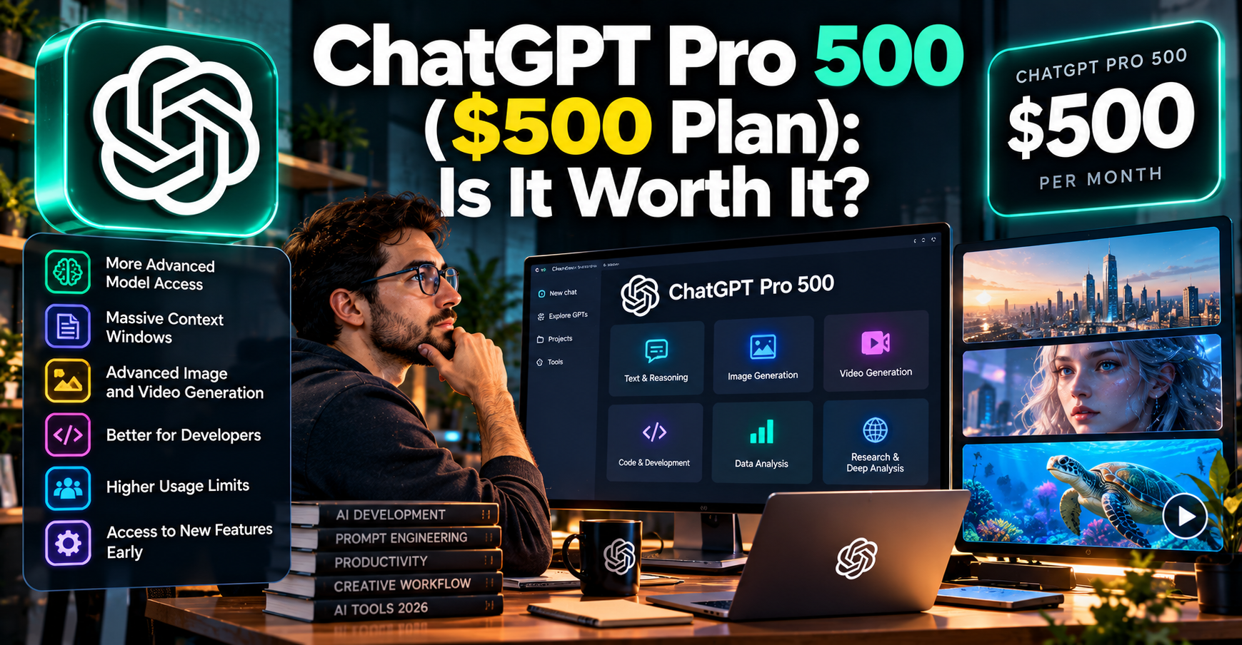 ChatGPT Pro 500 Review: Is the $500 Plan Worth It? (Ultrafast, Limits, Alternatives)